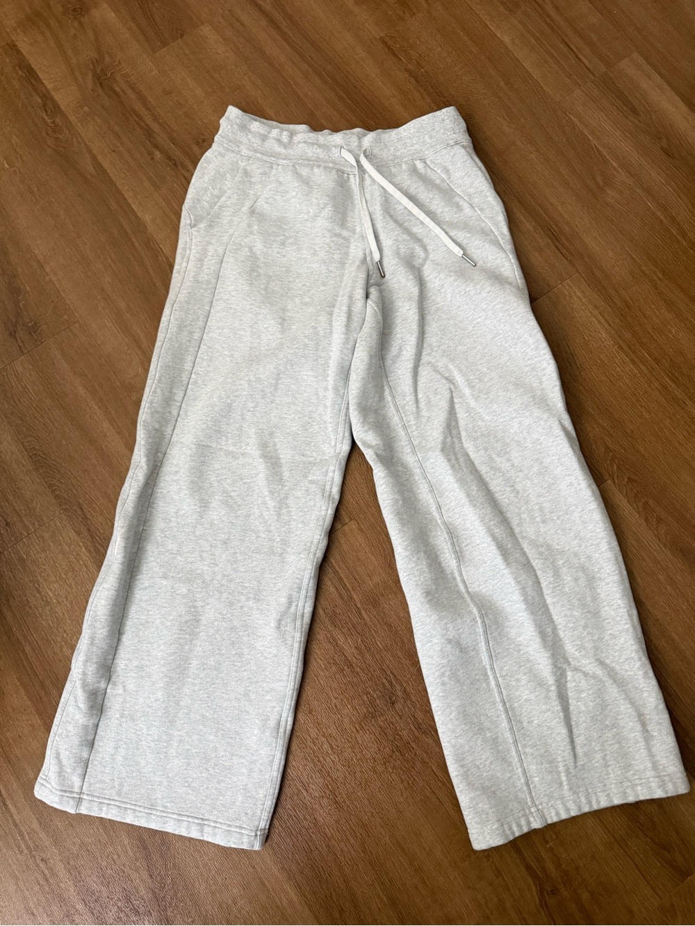 lululemon athletica Light Heather Gray Wide-Leg Sweatpants
